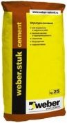 weber stuk cement водостойкая и морозостойкая цементная штукатурка (25кг) арт 0869